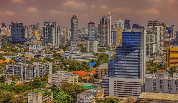 Bangkok skyline — flights from Nice from €342, cheapest in September