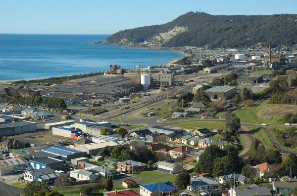 Burnie skyline — flights from Melbourne from €135, cheapest in October