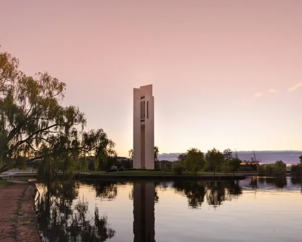 Canberra skyline — flights from Brisbane from €104, cheapest in October
