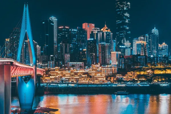 Chongqing skyline — flights from Beijing from €75, cheapest in October