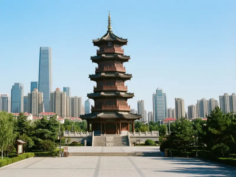 Dongying skyline — flights from Shanghai from €46, cheapest in September