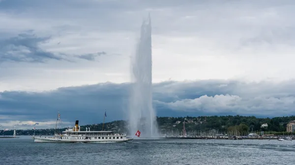 Geneva skyline — flights from Riga from €103, cheapest in October