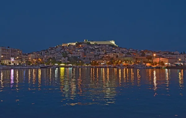 Kavala skyline — flights from Athens from €48, cheapest in November