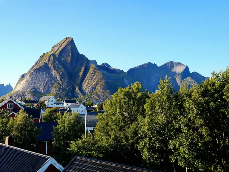 Mo i Rana skyline — flights from Bodø from €44, cheapest in November