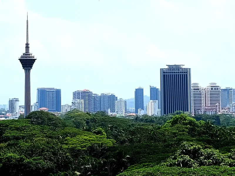 Port of Spain skyline — flights from Bridgetown from €151, cheapest in October