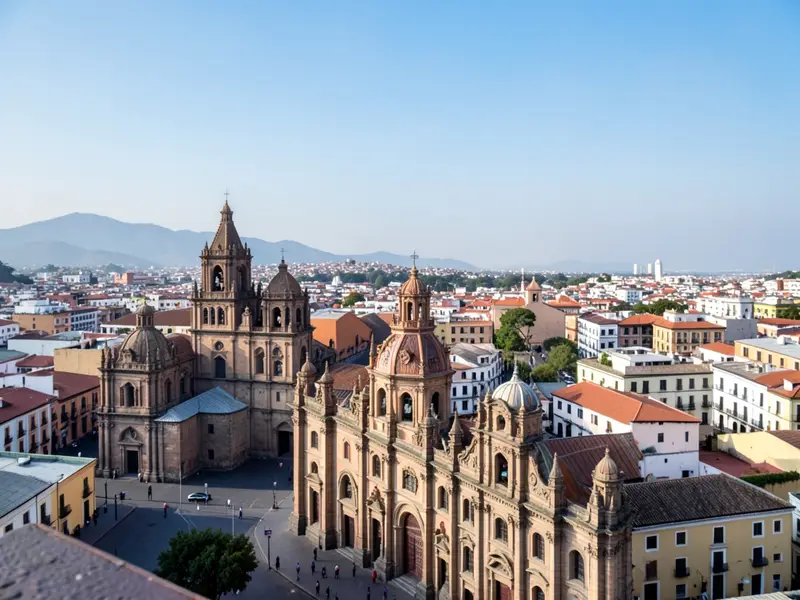Puebla skyline — flights from Cancún from €46, cheapest in November