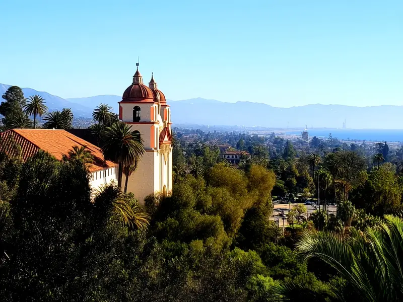 Santa Barbara skyline — flights from San Diego from €125, cheapest in October