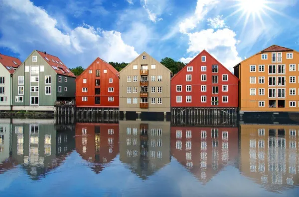 Trondheim skyline — flights from Bodø from €52, cheapest in November