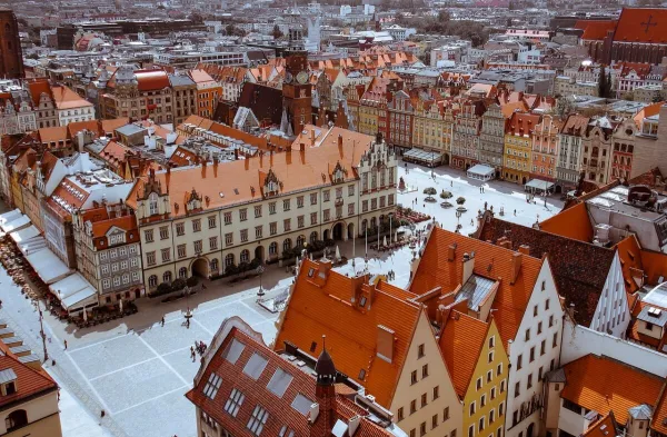 Wroclaw skyline — flights from Edinburgh from €64, cheapest in November